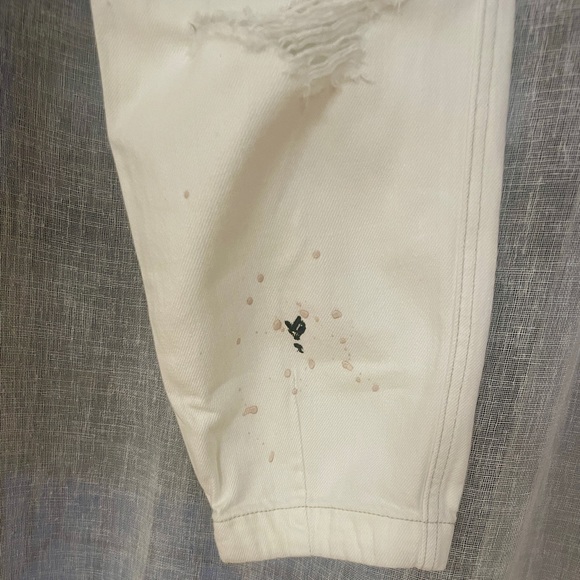 Free People Mixed Up Cotton Distressed Utility Jeans - Picture 12 of 12